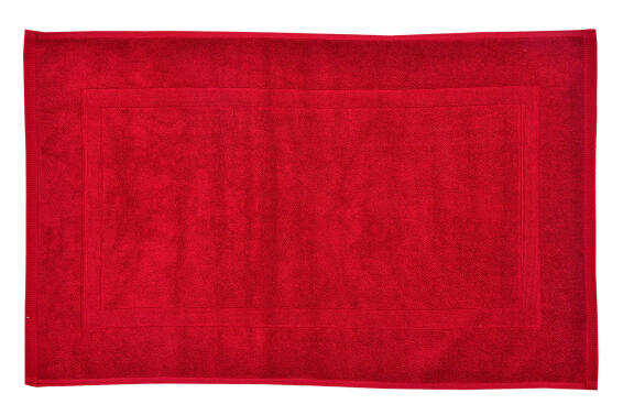 Bath mat woven rectangle cotton SENSEA Terry cherry red 50X80CM