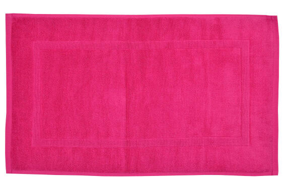 Bath mat woven rectangle cotton SENSEA Terry Pink 50X80CM