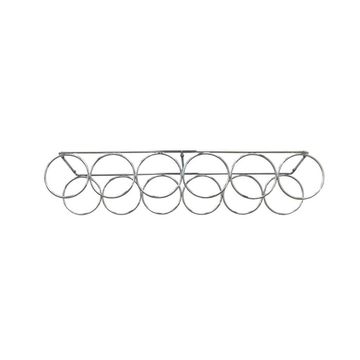 6 Ring Wine Rack Chrome L62 X W18 Xd11Cm