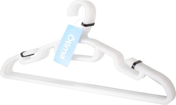 Otima plastic coat hanger 5 pack clear