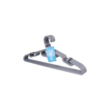 Otima plastic coat hanger 5 pack silver