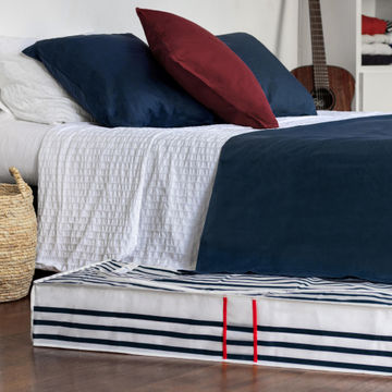 Storage Bag Extra Flat Blue Stripe W100xD45xh15cm