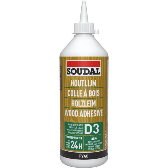 PVA wood adhesive D3 750g Soudal