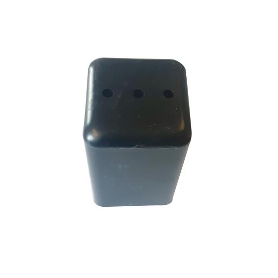 Tapered square bun Foot 60 x 60 x 100mm FIT black plastic