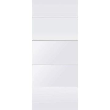 INT DOOR HORIZON 5 PANEL PRIMED WHITE