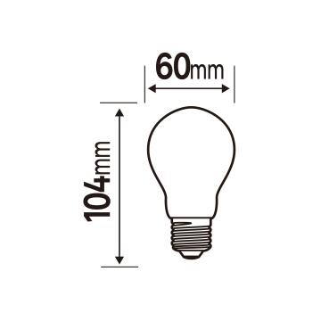 led light bulb filament  A60 E27 7.8w 1055lm cool white dm