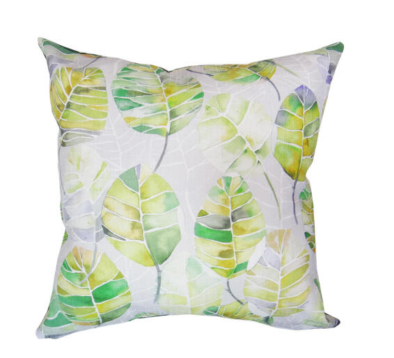 CUSHION 50X50 LEAF PRINT PLAIN BACKING
