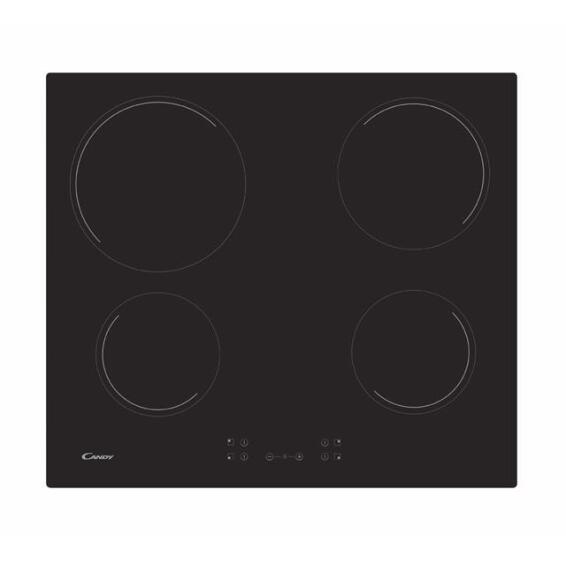 Candy Kitchen 4 Burner Electric Stove 60Cm 71L Black Ch64Ccb