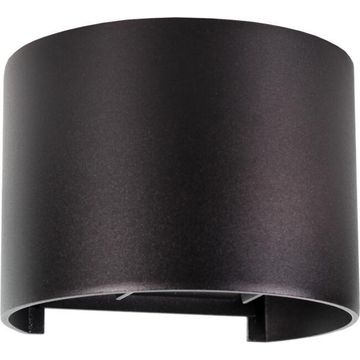 2X3W LED ROUND WALL LIGHT  IP54 BLACK WARM WHITE