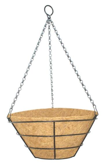 HANGING BASKET FLAT BASE WITH COCO LINER