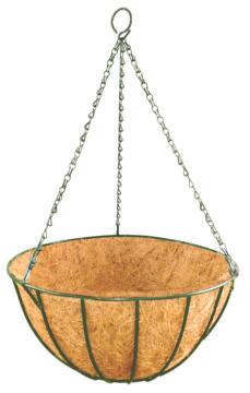 HANGING BASKET GREEN WITH COCO LINER 12