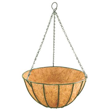 HANGING BASKET GREEN WITH COCO LINER 12