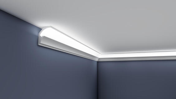 2m LED profile for luminaire construction 50mm width silver incl. cover