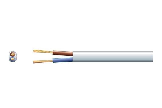 FLAT MAINS 0.50MM 2X2 WHT FATHER