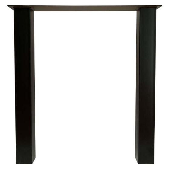 Freestanding Black Steel Furniture Leg W50mm x D700mm x H730mm
