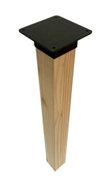 Table leg pine square W72 x H730mm