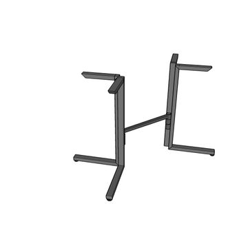 Table Legs Steel Black Cluster Rectangle Adjustable Pack of 4