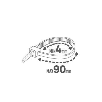Lexman Cable Ties 350X7.5Mm White 100 Pack