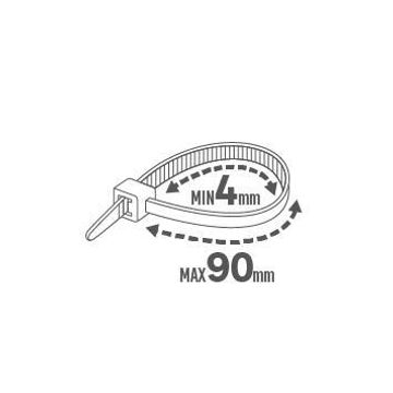 Lexman Cable Ties 350X7.5Mm White 100 Pack