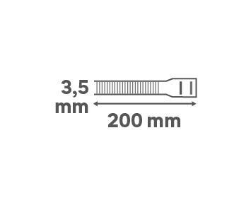 Lexman Cable Tie 200X3.5Mm Black 25 Pack