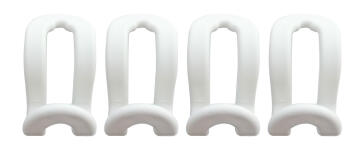 4pc Accessories hanging holder white Spaceo