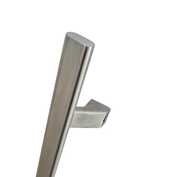 Oval pull handle offset stainless steel 600mm