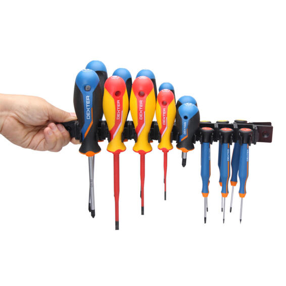 Set Of 16 Screwdrivers Dexter With Storage Stand