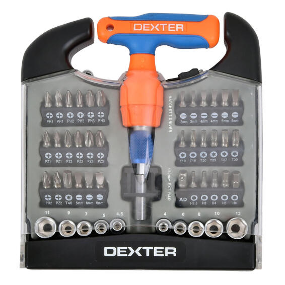 Set Of 48 Pieces Ratchet T-Hand Screwdriver Dexter