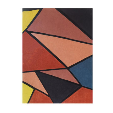 Rug Polyester Hand Tufted Retro Geometry W-09336-2 120x170cm