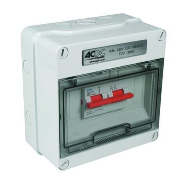 ENCLOSED CHANGE-OVER SWITCH ACDC 63A