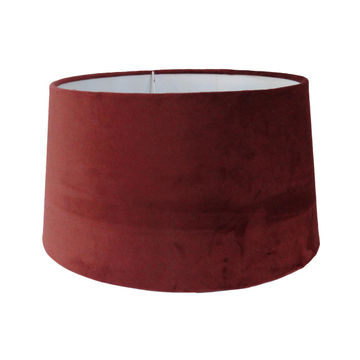 merlot velvet tapered drum lamp shade 32cm