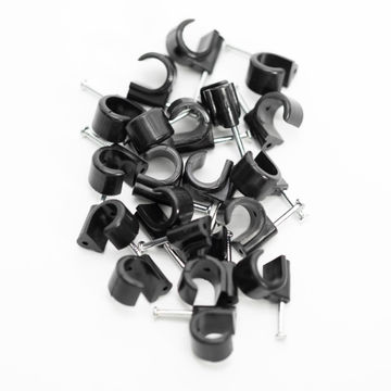 CABLE CLIP 10MM ROUND PROTON BLACK (20)