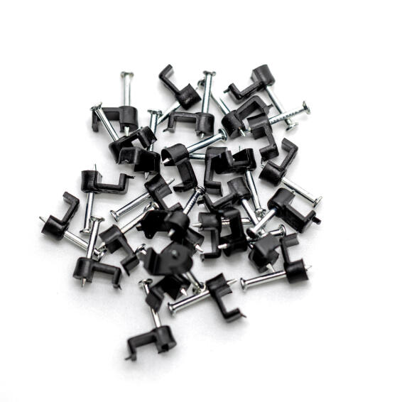 CABLE CLIP 5MM PROTON FLAT BLACK (50)
