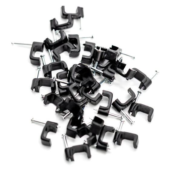CABLE CLIP 10,5 PROTON FLAT BLACK (50)