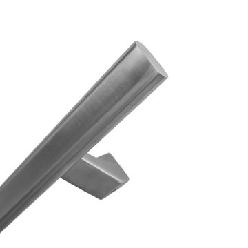 Oval pull handle offset stainless steel 1.2m