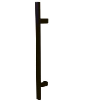 Oval pull handle offset stainless steel matte black 600mm