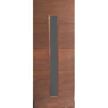 Exterior door marine plywood 5 panel with glass