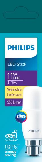 ess led light bulb stick 11w B22 warm white 