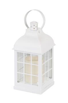 CARRIAGE WHITE LANTERN BATTERY OPERATED