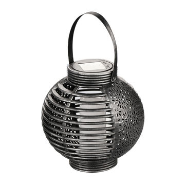 portable solar  lantern light Moroccan antique silver 