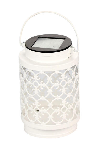 DEMASK WHITE LANTERN SOLAR POWERED