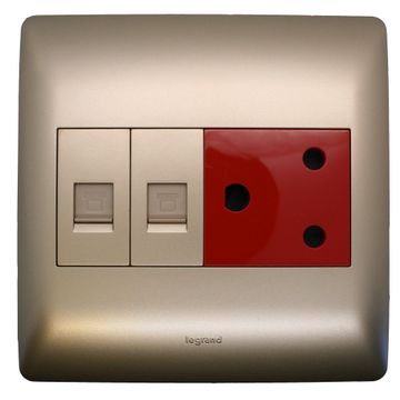 SOCKET 4X4 1X3 PIN+DATA LEGRAND