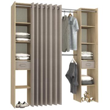wardrobe kit 2 column, 2 drawers,2 rails