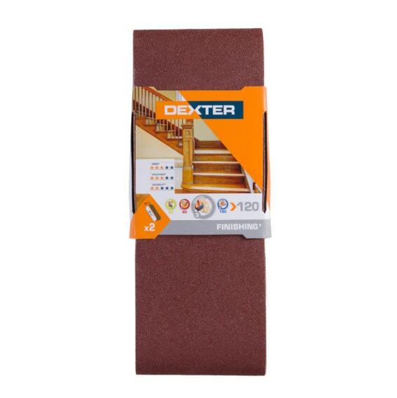 Sanding Belt Wood G120 Dexter 100X560Mm 2 Pieces