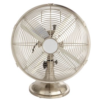 Equation Desk Fan Satin Nickel 30cm 40w