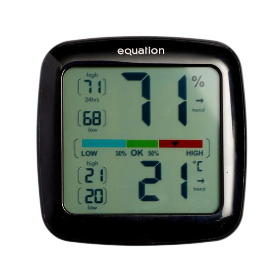 Equation Thermometer & Hygrometer Black