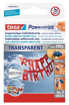 POWERSTRIPS SELFADHESIVE REMOVABLE TRANS