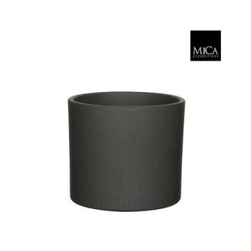 Pot, Ceramic, Round Dark Grey, 17.5cm