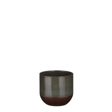 Pot, Ceramic, Nora Round Green Glaze, 16cm