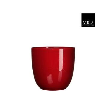 Pot, Ceramic, Tusca Round Dark Red, 22.5cm